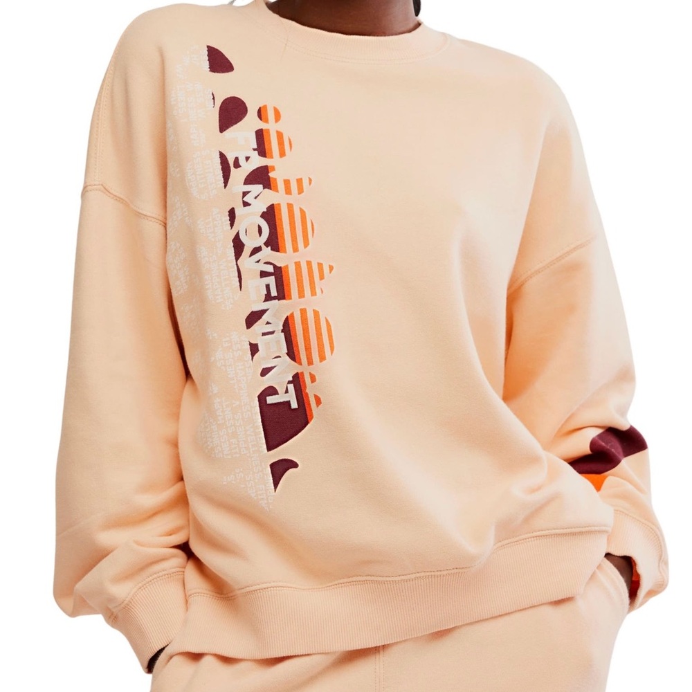 NEW FP Movement by Free People All Star Oversized Graphic Sweatshirt